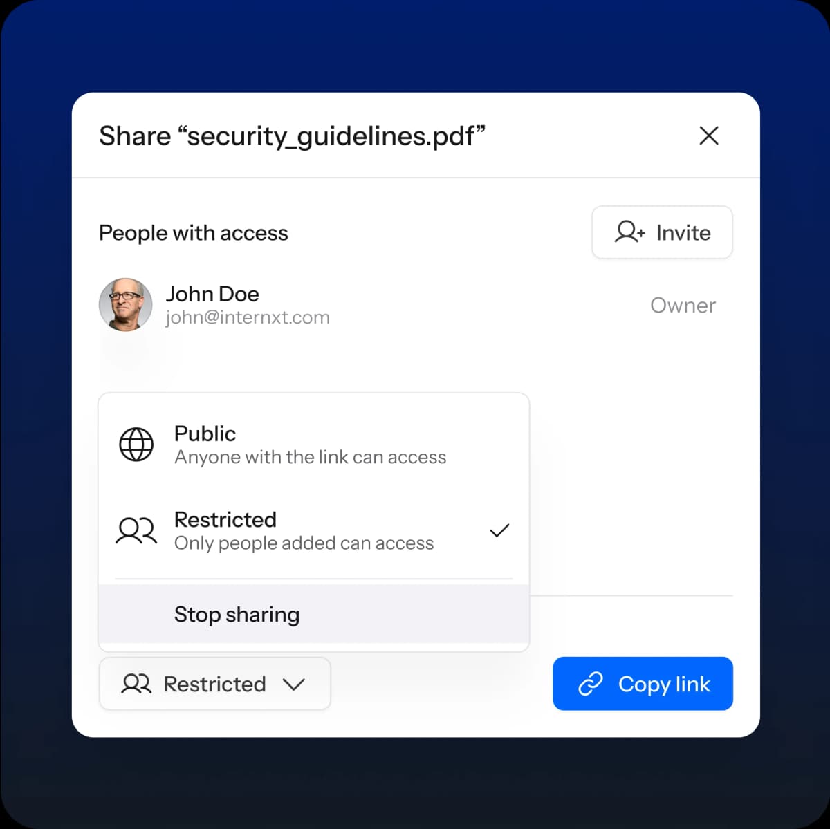 Contrôles d'accès et permissions utilisateur image
